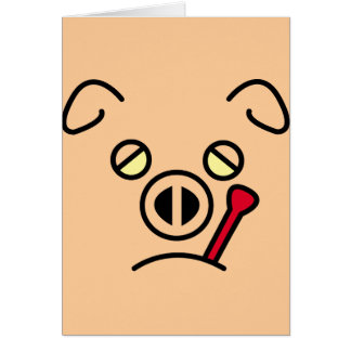 grisfever. hälsningskort