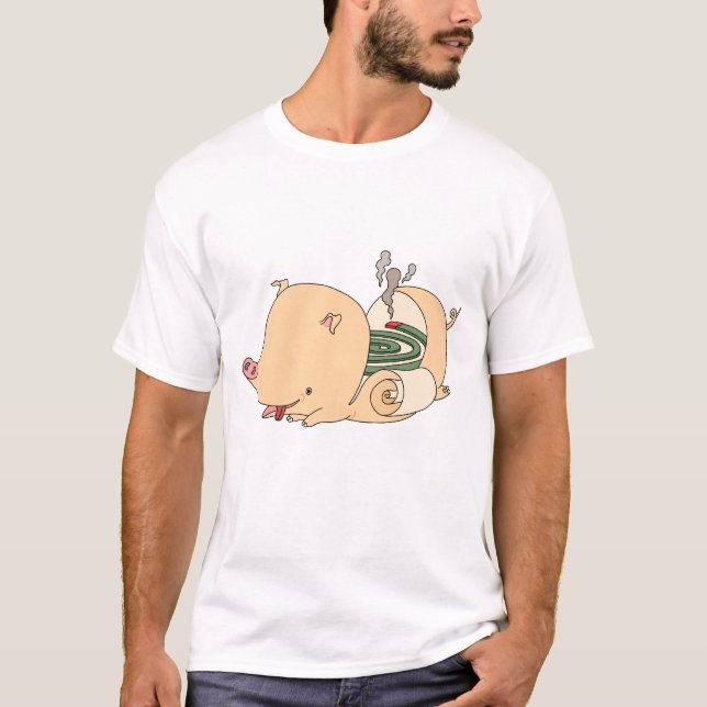 Grisformad myggspiral. t shirt (Framsida)