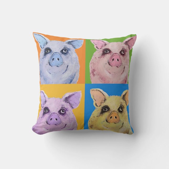 Grisig popkonststil kudde (Framsida)