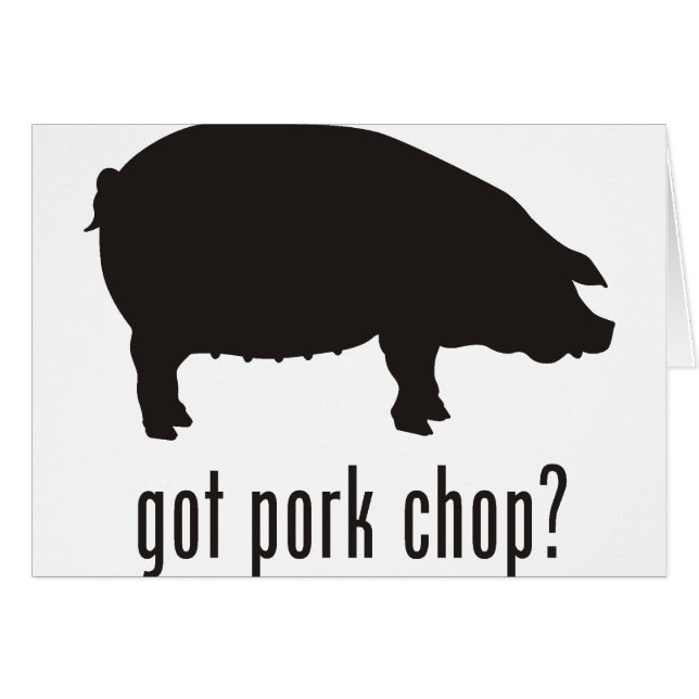 Griskotlett Hälsningskort (Framsidan Horizontal)