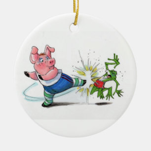 Griskotlettprydnad Julgransprydnad Keramik