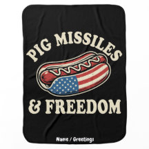 Grisraketer och frihet Retro patriotisk korv