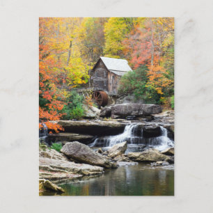 Grist Mill Glade Bäck Väster Virginia Waterfall Vykort