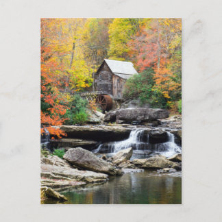 Grist Mill Glade Bäck Väster Virginia Waterfall Vykort