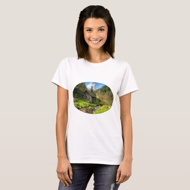 Grist Mill in the Black Forest T Shirt (Hel framsida)