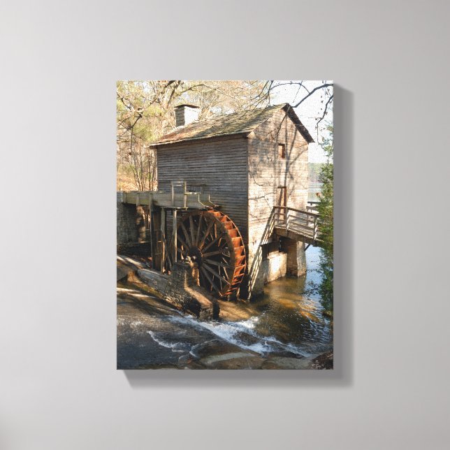 Grist MIll Stone Mountain Georgia Canvastryck (Framsida)