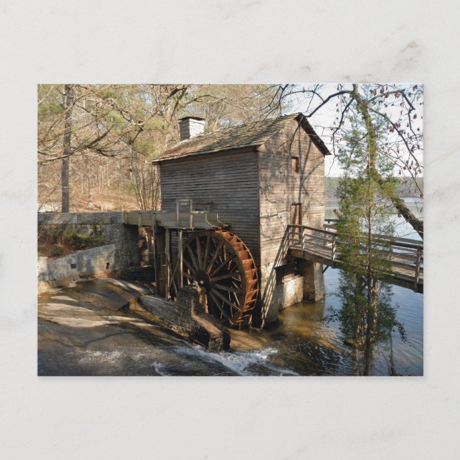 Grist Mill Stone Mountain Georgia Vykort (Framsida)
