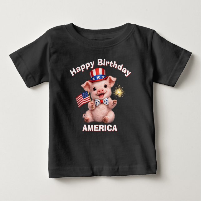 Grisunge (5k) Patriotisk Barn T-Shirt (Framsida)