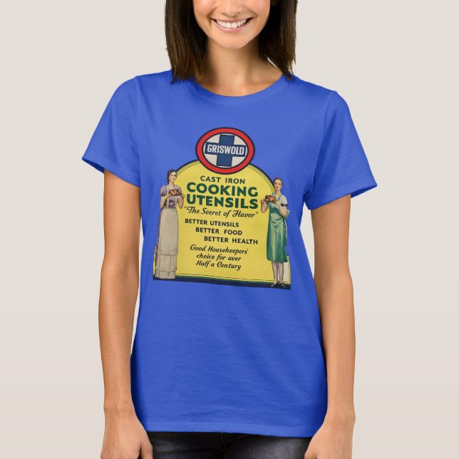 Griswold Cast Iron Stekpanna T Shirt  (Framsida)