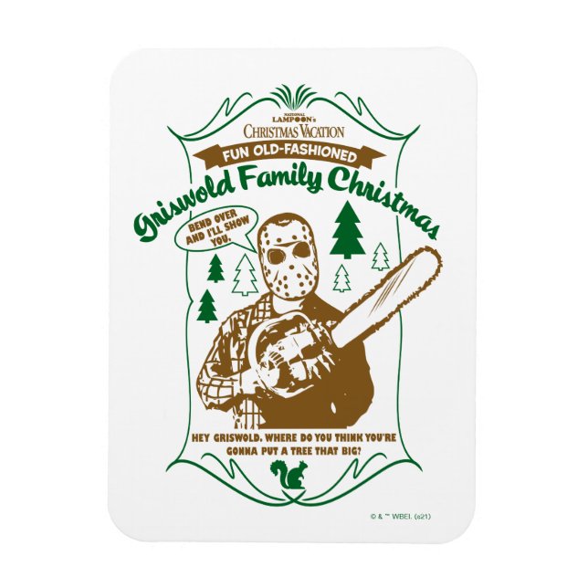 Griswold-familjens julkedjegrafik magnet (Vertikal)