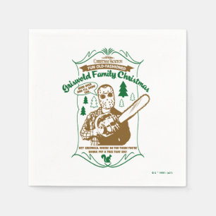 Griswold-familjens julkedjegrafik pappersservett