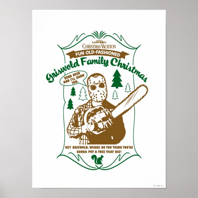 Griswold-familjens julkedjegrafik poster (Framsidan)