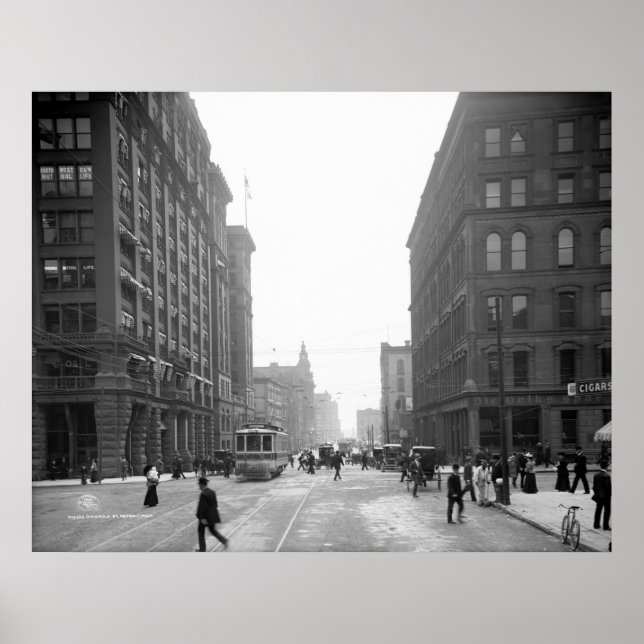 Griswold Street, Detroit: 1906 Poster (Framsidan)