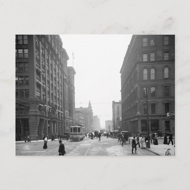 Griswold Street, Detroit: 1906 Vykort (Framsida)