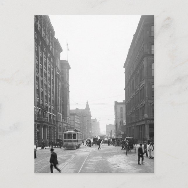 Griswold Street, Detroit: 1906 Vykort (Framsida)