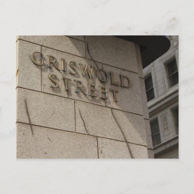 Griswold Street, Downtown Detroit, Michigan Vykort (Framsida)