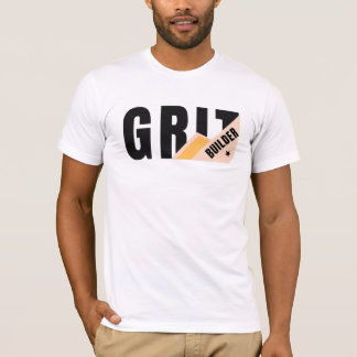 Grit Builder Fetstilad Typografi Motiverande Grafi T Shirt
