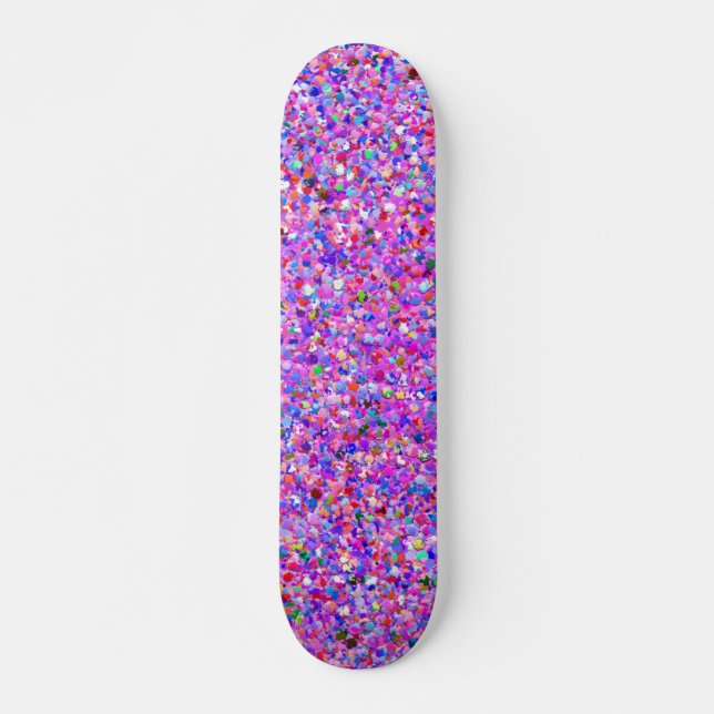 Grit Glitter Mode Multifärgad Painting Mini Skateboard Bräda 18,5 Cm (Framsida)