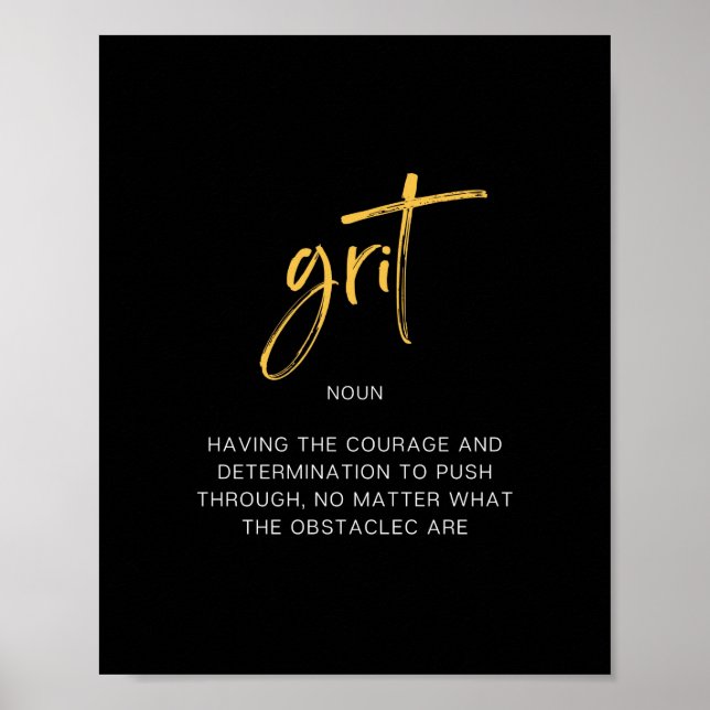 Grit inspiration Quote Poster (Framsidan)