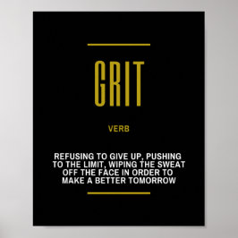 Grit inspirationcitat om framgång poster