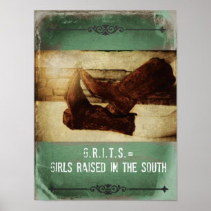 Grit och Cowgirl Poster