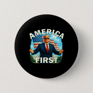 Gritty Bold Retro Policy Slogan America First D Knapp