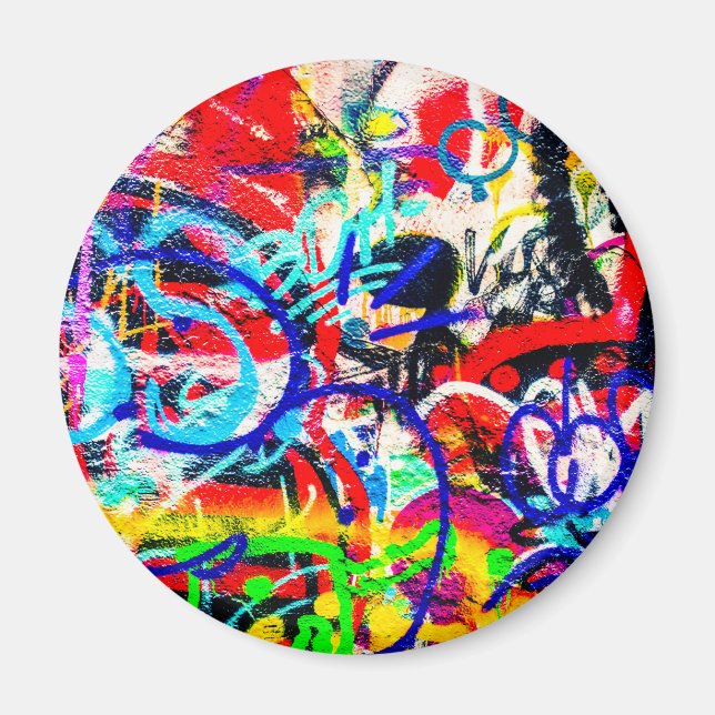 Gritty Crazy Graffiti Magnet (Framsidan)