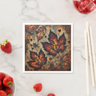 Gritty Fall Decutay Lövs Découpage Napkins Pappersservett