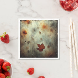 Gritty Fall Steamy Window Glass Découpage Napkins Pappersservett