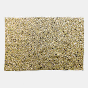 Gritty Guld Glitter Gnistra Kökshandduk