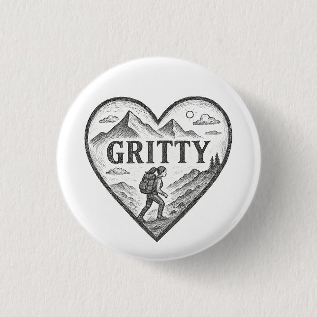 Gritty Heart  Knapp (Framsida)