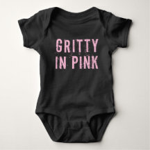 Gritty in Rosa - Baby Jersey Bodykostym (svart)