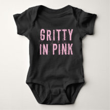 Gritty in Rosa - Baby Jersey Bodykostym (svart)