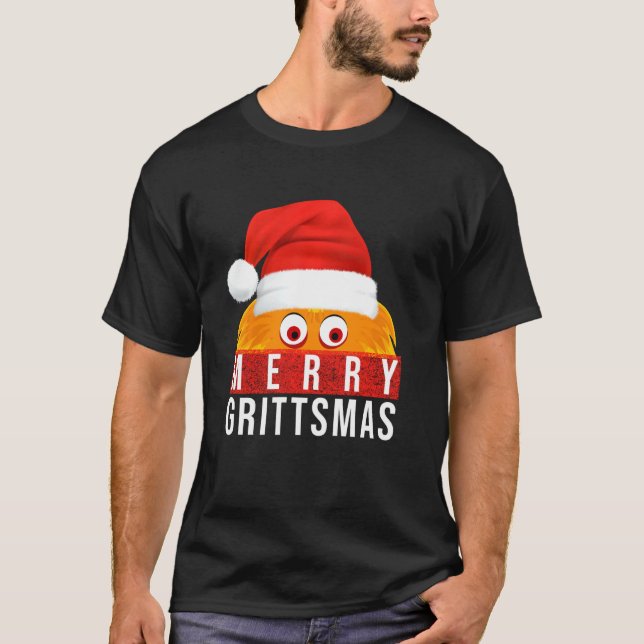 Gritty jul Merry Grittsmas jul T Shirt (Framsida)