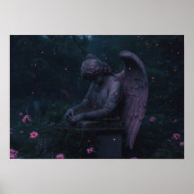 Griving Angel | Bioluminescent Cemetery Ruins