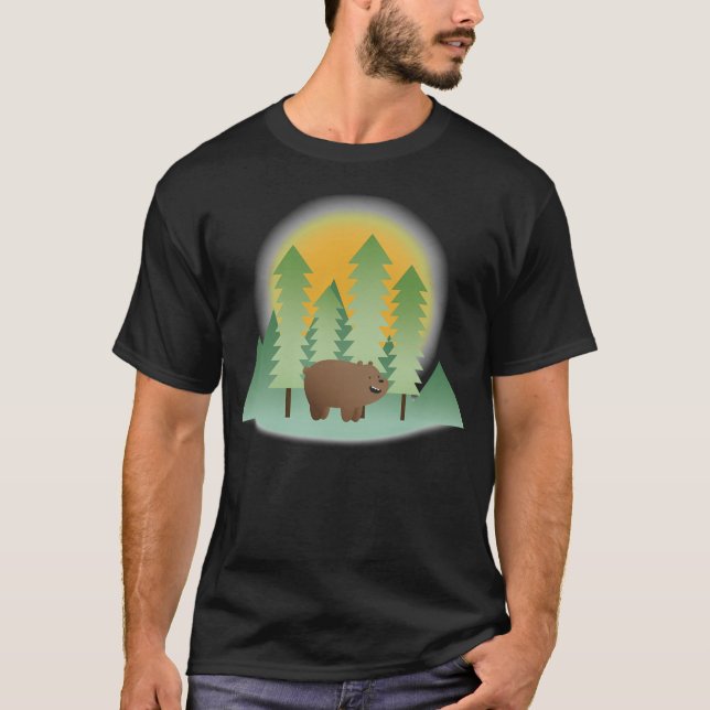 Grizz Gräs Träd - vi Bare Bears T Shirt (Framsida)