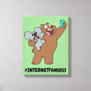 Grizz & Nom Nom - #InternetFamous Canvastryck