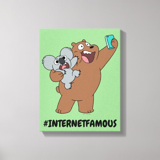 Grizz & Nom Nom - #InternetFamous Canvastryck (Framsida)