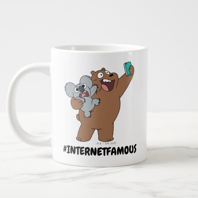 Grizz & Nom Nom - #InternetFamous Jumbo Mugg (Vänster)
