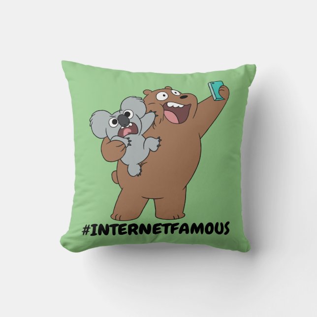Grizz & Nom Nom - #InternetFamous Kudde (Framsida)