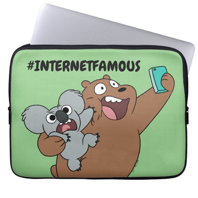 Grizz & Nom Nom - #InternetFamous Laptop Fodral (Framsidan)
