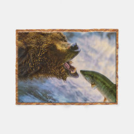 Grizzia Bear Catch Steelhead Salmon Fleecefilt