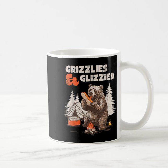 Grizzlies &amp; Glizzies Eating Hotdog Meme Funny  Kaffemugg (Höger)