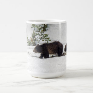Grizzlies i snön kaffemugg