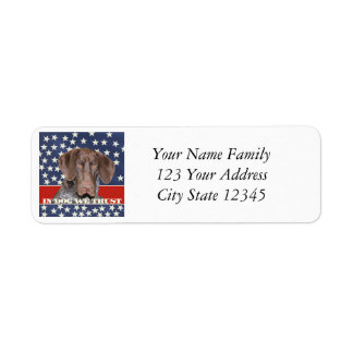 Grizzly4President, i Hund Trust Returadress Etikett