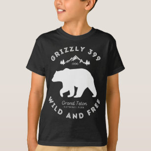 Grizzly 399 Vild & Free Grand Teton National Park T Shirt