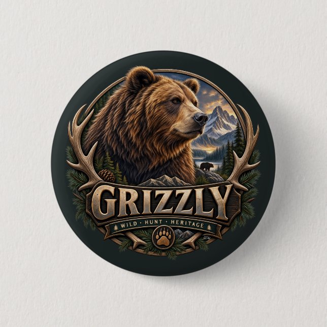 Grizzly – Amerikansk vildmark Knapp (Framsida)