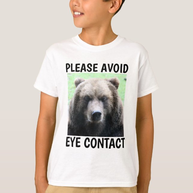 GRIZZLY BAR FUNNY KIDS BOYS T-SHIRTS (Framsida)