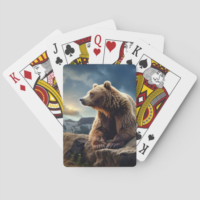 Grizzly Bear Animal Nature Majestic Vild Casinokort (Baksidan)