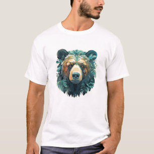 Grizzly Bear Animal World Wildlife Beauty Painting T Shirt